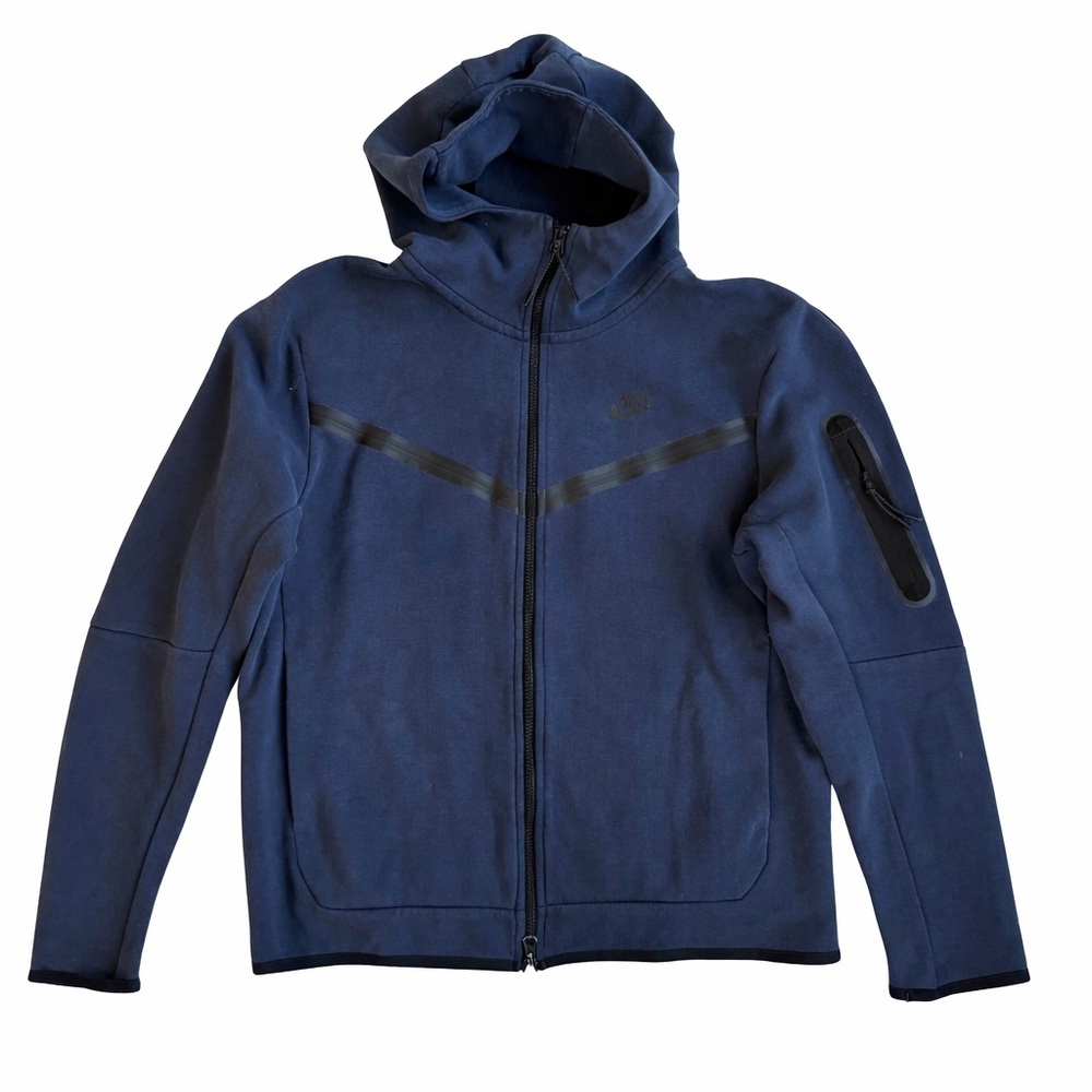 Nike Tech Fleece Full Zip Hoodie Navy Blue Men’s Medium Zip Pocket